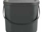Šiukšliadėžė rūšiavimui ROTHO Albula, 6 l, antracito sp.