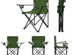 Sulankstoma turistinė kėdė, RF-FC03Z, metalinė, žalia  50 x 50 x 80 cm