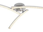 Lubinis vonios šviestuvas GLOBO Jules, LED, 18W, 230V, 3000-4000-6000K, CCT, 1100lm, chromo spalvos, akrilo krištolo skaidrumas, atminties funkcija, IP44, 600 x 125 mm
