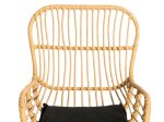 Lauko baldų komplektas KITTY, su pagalvėlėmis, plienas, grūdintas stiklas, apkrova iki 120 kg, stalas, 2 kėdės 66 x 58 x 52 cm