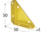 Dėžės sutvirtinimo kampas DOMAX, NS 50 50x50x16x1,4 mm, 8833