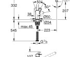 Plautuvės maišytuvas GROHE Quickfix Start Loop, C formos snapas, chromas, 31374001