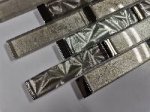 Stiklo mozaika MONA MOSAICS Td2609, 300 x 335 x 8 mm, 11 vnt./dėž., spl. smėlinis marmuras/blizgi rusva/blizgus sidabras