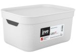 Daiktadėžė ROTHO Jive, 5 l, su dangčiu, baltos sp.