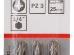 Sukimo antgaliai BOSCH Extra Hart, Pz 3/L=25, 3 vnt.