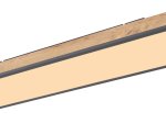 Lubinis LED šviestuvas GLOBO Doro, 24W, 230V, 2500 lm, 3000K, MDF medžio išvaizda, rėmas ažuolo, aliuminio grafito sp., 800 x 200 x 65 mm, 416080WD4.