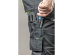 Puskombinezonis HOGERT WORKWEAR Reetz, 58% medvilnė, 40% poliesteris, 2% elastanas, juoda spalva, M (50) dydis, CE