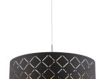 Pakabinamas šviestuvas GLOBO Clarke, E27, 1 x 60W, 230V, matinio nikelio sp., aksomas juodos/auksinės sp., 400 x 1400 mm, 15229H