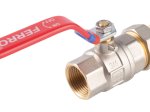 Pilno pralaidumo rutulinis ventilis FERRO Power, ilga rankena, vidus-išorės, su veržiama jungtimi, su jungtimi, 3/4 "