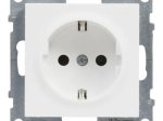 Kištukinis lizdas LEGRAND SUNO, įleidžiamas, su įžeminimu, su apsauga, automatiniai gnybtai, 2P+Ž, baltos sp., 721124