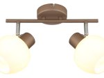 Kryptinis šviestuvas GLOBO Eileen, E27, 2 x 40W, 230V, kavos sp., 300x125x175 mm