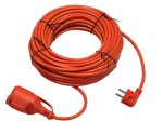 Ilgiklis HOROZ, 1 lizd., 25m, su įž., 3x1,5, IP44, oranžinės sp., su dangteliu, 27399