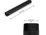 Dekoratyvinis vamzdis RUSTICLINE, 3/4", ilgis 80 mm, skersmuo 25 mm, RT-28, juodos sp.