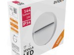 Lauko šviestuvas AVIDE Sevilla At-8906, LED 3W, 220-240V, 4000K, 144 lm, IP54, sieninis, baltos sp., 110 x 22 mm
