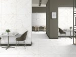 Akmens masės plytelės FOUR TILE Thandar White, 80 x 80 x 0,9 cm, 1,280 m2/dėž., rektifikuotos, glazūruotos, matinės, spl. baltas marmuras