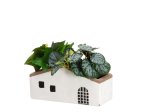 Lauko vazonas 4Living NAMAS, baltos sp., 24,5 x 10 x 12 cm.