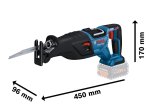 Akumuliatorinis tiesinis pjūklas BOSCH Professional GSA, 18V-28 SOLO, 18V, 28 mm, 06016C0000, be akumuliatoriaus ir kroviklio