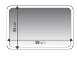 Vonios kilimėlis RIDDER Grand Prix, 55 x 85 cm, šv.mėlynas, 100% poliesteris