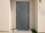 Lauko durys su medine stakta VALGE Iris, kairinės, spalva tamsiai pilka, matmenys 2080 x 980 x 92 mm, A140270088