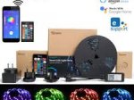 Išmanioji šviesos diodų juosta SONOFF 5050Rgb-5M, LED 5 m, RGB keičia spalvas, 24 W/m, IP65, RGB, 12V DC, 300 lm/m, priedas SONOFF L12M/L15M, max grandinės ilgis 10m