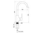 Plautuvės maišytuvas RUBINETA Axe-33 (Bg), , aukštas, smėlio spalvos