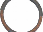 Vairo užvalkalas ALBURNUS, skersmuo - 370 / 390 mm, juoda su medžio imitacijos spalva