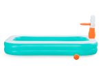 Pripučiamas baseinas su krepšinio stovu BESTWAY Dunk n' Splash, 636 l, 2,51x1,68x1,02 m, 54445