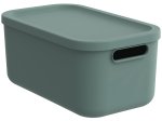 Daiktadėžė ROTHO Albula, 12 l, su dangčiu, žalsvos sp.