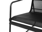 Lauko baldų komplektas 4LIVING Kiira, komplektą sudaro 2 krėslai, dvivietė sofa ir stalas, juodos sp.