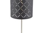 Stalinis nakties šviestuvas GLOBO Kidal, E14, 1 x 40W, 230V, pilkai sidabrinė metalik tekstilė, 150 x 350 mm, laidas 1,5 m, 15228T