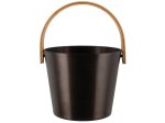 Pirties kibiras RENTO, aliuminis / bambukas, talpa 5 l, 23 x 23 cm, rudos spalvos