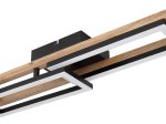 Pakabinamas LED šviestuvas GLOBO Illa, 20W, 230V, 3000K, 2100 lm, sukinėjasi, MDF tamsiai rudas medis, matinės juodos sp., 365 x 105 x 690 mm, 67266D