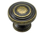 Baldų rankenėlė antik rutulio formos HETTICH, dengta žalvariu D25mm, 9197008