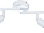 Kryptinis šviestuvas GLOBO Olana, GU10, 4 x 3W, 230V, 3000K, 4 x 250 lm, kompl. su LED lemputėmis, metalinis, baltos sp., 80 x 165 x 580 mm, 57381-4L