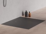 Dušo padėklas HARMONY Akma HAR-0418, 90 x 90 x 3,5 cm, akmens masės, kvadratinis, neslidi danga, antracito spl.