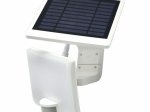 LED prožektorius TOPE Vista, įkr. saulės elementais, 10 W, su mikrobangų jud. davikliu, 1200 lm, 4000K, IP54, 50.000 val., baltos sp., 290x178x140mm