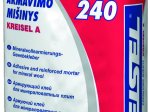 Armavimo mišinys KREISEL A 240, su sintetiniu plaušu, elastingas, putų polistirenui ir akmens vatai, 25 kg