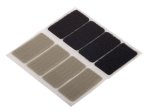 Tvirtinimo padukai FIX-O-MOLL, klijuojami, kabliukams, kilputėms, 48x25mm, 4vnt., juoda ir pilka sp.