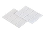 Tvirtinimo padukai FIX-O-MOLL, klijuojami, kabliukams, kilputėms, 25x25mm, 12vnt., balta sp.
