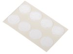Tvirtinimo padukai FIX-O-MOLL, klijuojami, kabliukams, kilputėms, D20mm, 8vnt., balta sp.