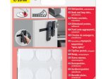 Tvirtinimo padukai FIX-O-MOLL, klijuojami, kabliukams, kilputėms, D20mm, 8vnt., balta sp.