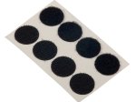 Tvirtinimo padukai FIX-O-MOLL, klijuojami, kabliukams, kilputėms, D20mm, 8vnt., juoda sp.
