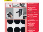 Tvirtinimo padukai FIX-O-MOLL, klijuojami, kabliukams, kilputėms, D20mm, 8vnt., juoda sp.