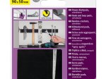 Kabliukų ir kilpučių tvirtinimo padukai FIX-O-MOLL Power, klijuojami, 90x50mm, 2vnt., juoda sp.