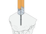 Kolonų atrama XIDO, U-tipo, matmenys 150x60x125mm, betonuojama