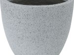 Lauko vazonas, cementinis, pilkos sp., 30 x 30 x 27 cm.