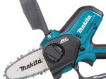 Akumuliatorinis genėjimo pjūklas MAKITA UC100DWA, 12 V, pjov. juostos ilgis 10 cm, bešepetėlis variklis,  komplekte 2,0 Ah akumuliatorius ir pakrovėjas