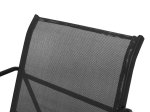 Lauko baldų komplektas 4LIVING Kiira, komplektą sudaro 2 krėslai, dvivietė sofa ir stalas, juodos sp.