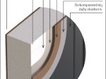 Lauko durys su medine stakta VALGE Iris, kairinės, spalva tamsiai pilka, matmenys 2080 x 980 x 92 mm, A140270088