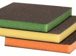 Stačiakampių šlifavimo kempinėlių rinkinys BOSCH Contour, 12 x 6,8 x 1,3 cm, 3 vnt.